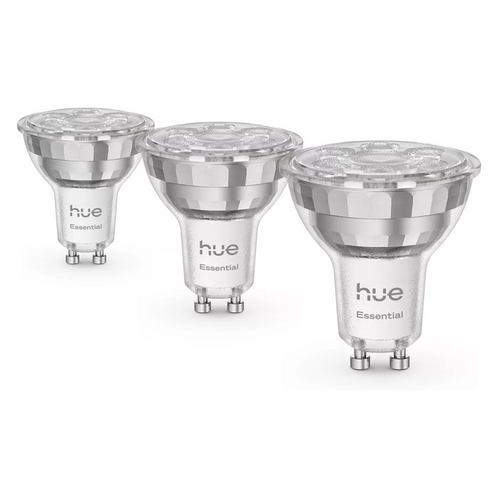 Philips WCA 345 GU10 3P Bombilla LED Esencial Blanca Cálida Regulable Inteligente Compatible con App y Voz