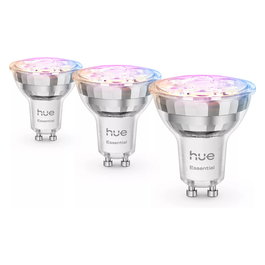 Philips WCA 345 GU10 3P Bombilla LED Esencial Blanca Cálida Regulable Inteligente Compatible con App y Voz