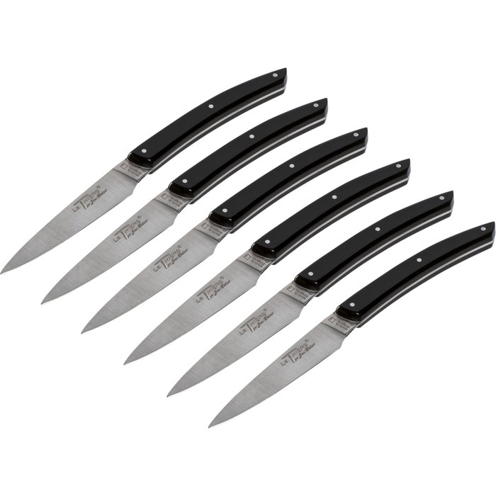 Laguiole Set de 6 Cuchillos Le Thiers 2.0 con Acrílico Negro Laguiole Set de 6 Cuchillos Le Thiers 2.0 con Acrílico Negro