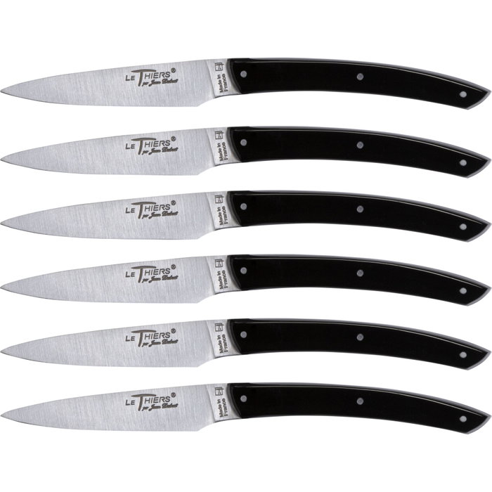 Laguiole Set de 6 Cuchillos Le Thiers 2.0 con Acrílico Negro Laguiole Set de 6 Cuchillos Le Thiers 2.0 con Acrílico Negro