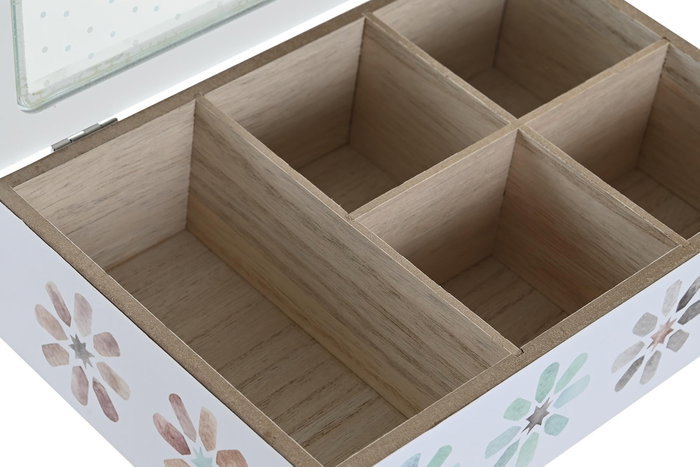 DKD Home Decor Caja para Infusiones Casablanca 2022 Urban 15 x 7 x 23 cm MDF y Cristal DKD Home Decor Caja para Infusiones Casablanca 2022 Urban 15 x 7 x 23 cm MDF y Cristal