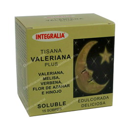 INTEGRALIA Valeriana Plus Soluble 15 Sobres - Complemento Alimenticio Relajante para el Descanso Nocturno