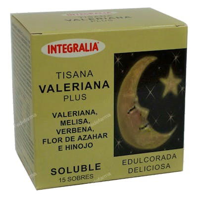 INTEGRALIA Valeriana Plus Soluble 15 Sobres - Complemento Alimenticio Relajante para el Descanso Nocturno INTEGRALIA Valeriana Plus Soluble 15 Sobres - Complemento Alimenticio Relajante para el Descanso Nocturno