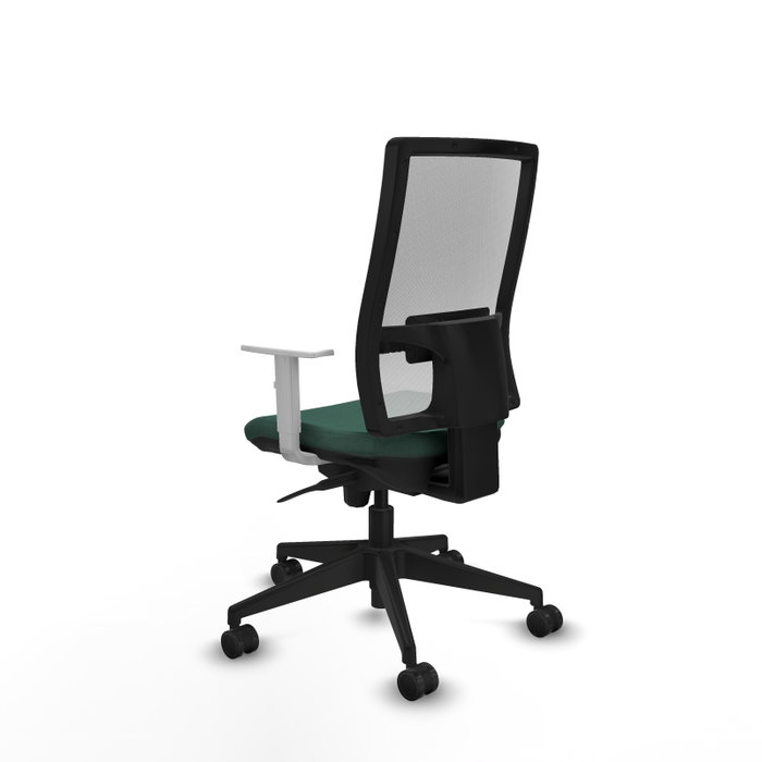 PIQUERAS Y CRESPO Silla de oficina Horna con mecanismo Sincro, verde botella y blanco PIQUERAS Y CRESPO Silla de oficina Horna con mecanismo Sincro, verde botella y blanco