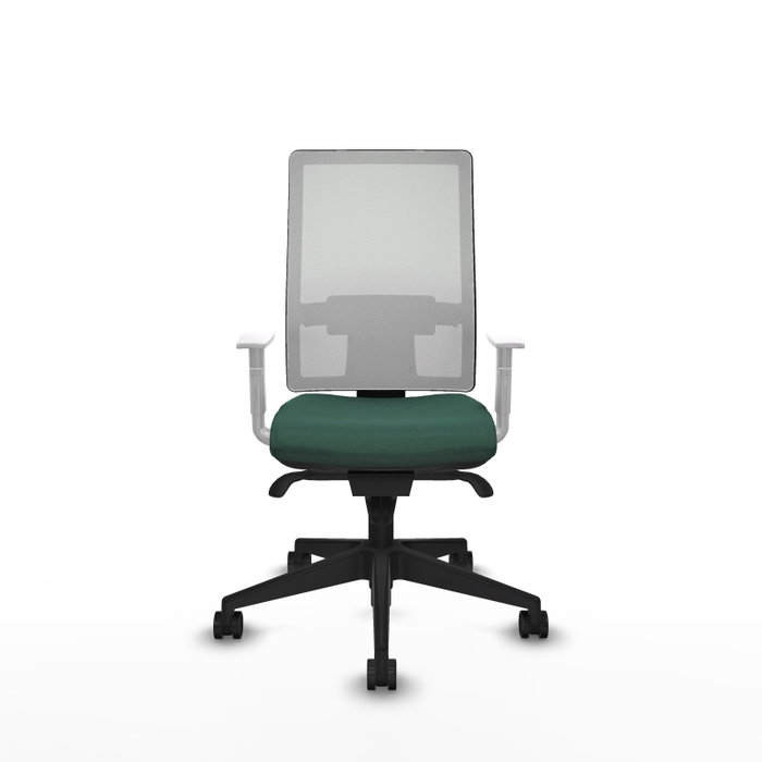 PIQUERAS Y CRESPO Silla de oficina Horna con mecanismo Sincro, verde botella y blanco PIQUERAS Y CRESPO Silla de oficina Horna con mecanismo Sincro, verde botella y blanco
