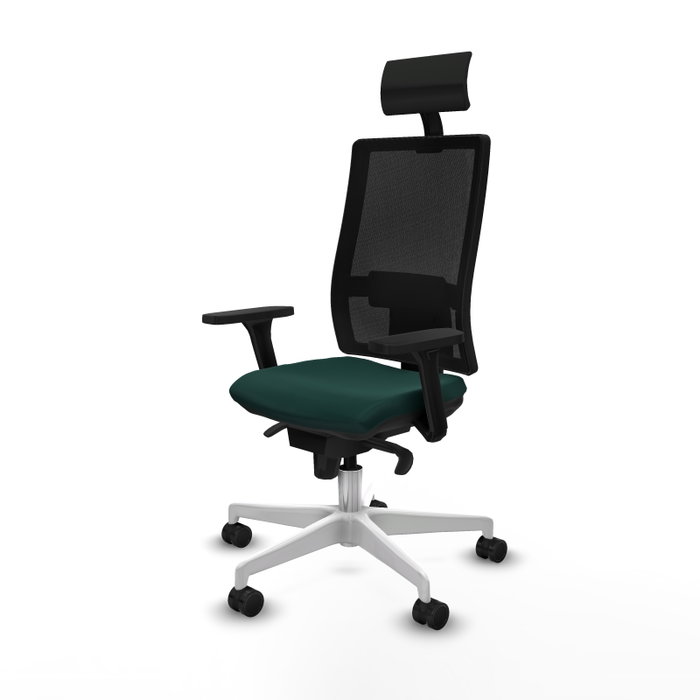 PIQUERAS Y CRESPO Silla de oficina Horna con mecanismo Sincro, Verde botella y Negro PIQUERAS Y CRESPO Silla de oficina Horna con mecanismo Sincro, Verde botella y Negro