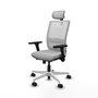 PIQUERAS Y CRESPO Silla de oficina Haches con mecanismo Sincro/Traslack Gris claro y Blanco
