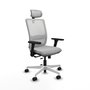 PIQUERAS Y CRESPO Silla de oficina Haches con mecanismo Sincro/Traslack Gris claro y Blanco