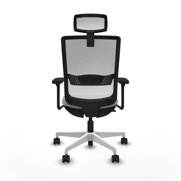 PIQUERAS Y CRESPO Silla de oficina Haches con mecanismo Sincro/Traslack Gris claro y Blanco PIQUERAS Y CRESPO Silla de oficina Haches con mecanismo Sincro/Traslack Gris claro y Blanco
