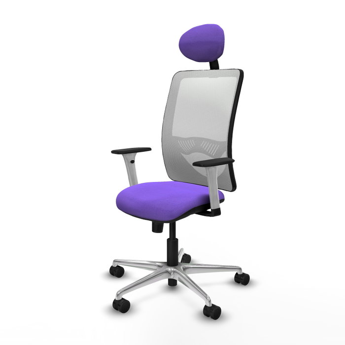 PIQUERAS Y CRESPO Silla de oficina Zulema con mecanismo Sincro, Lila y Blanco PIQUERAS Y CRESPO Silla de oficina Zulema con mecanismo Sincro, Lila y Blanco