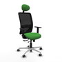 PIQUERAS Y CRESPO Silla de oficina Zulema con mecanismo Sincro/Traslack, Verde y Negro