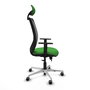 PIQUERAS Y CRESPO Silla de oficina Zulema con mecanismo Sincro/Traslack, Verde y Negro
