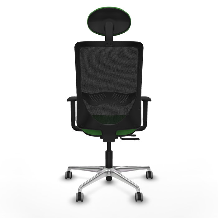 PIQUERAS Y CRESPO Silla de oficina Zulema con mecanismo Sincro/Traslack, Verde y Negro