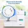 Medion MED4061275230734 Máquina de Coser, 71W, 12 Puntadas, 700 rpm, LED, Turquesa