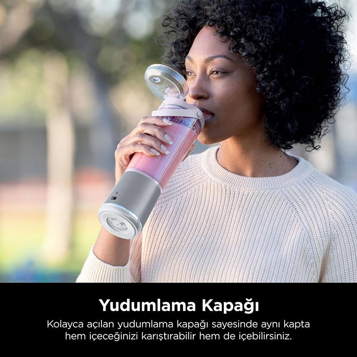 Ninja Licuadora Portátil Blast BC150EUWH, Recipiente 530 ml, Batería 2h, Sin Cable, Sin BPA - Blanca