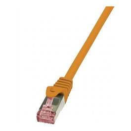 LogiLink Cable de red Cat.6 S/FTP 0,25m Naranja