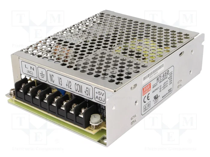 MEAN WELL RT-65D Fuente de alimentación de impulso 68W MEAN WELL RT-65D Fuente de alimentación de impulso 68W