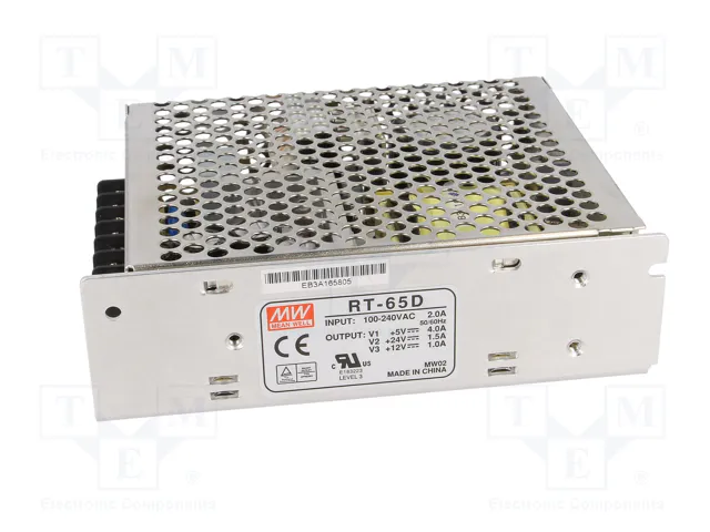 MEAN WELL RT-65D Fuente de alimentación de impulso 68W MEAN WELL RT-65D Fuente de alimentación de impulso 68W