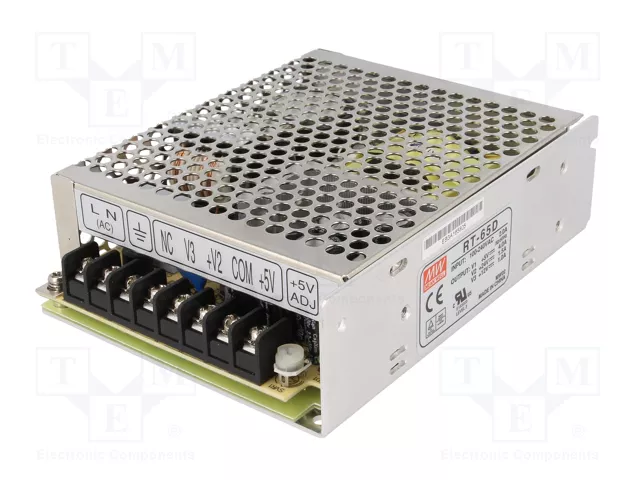 MEAN WELL RT-65D Fuente de alimentación de impulso 68W MEAN WELL RT-65D Fuente de alimentación de impulso 68W