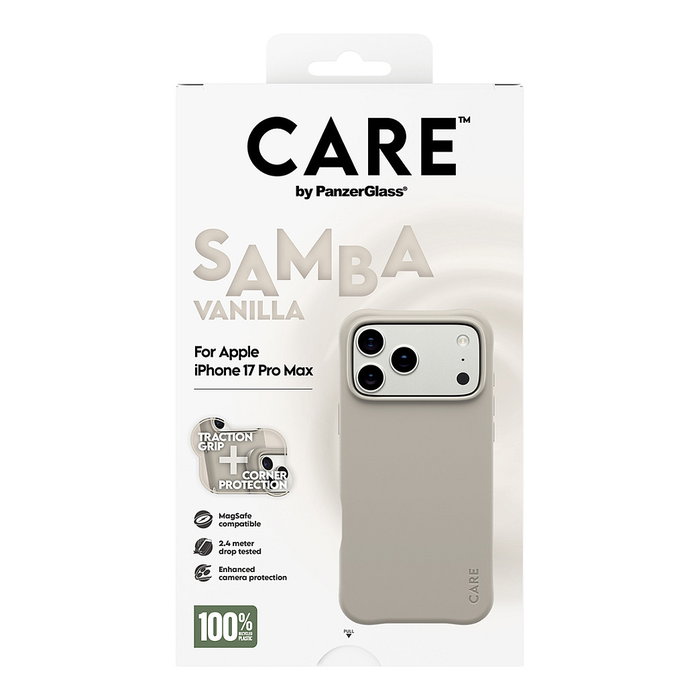 PanzerGlass Samba Case Vanilla con MagSafe para iPhone 17 Pro Max y iPhone 18 Pro Max