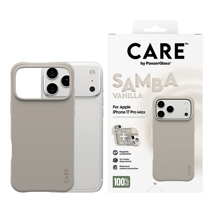 PanzerGlass Samba Case Vanilla con MagSafe para iPhone 17 Pro Max y iPhone 18 Pro Max