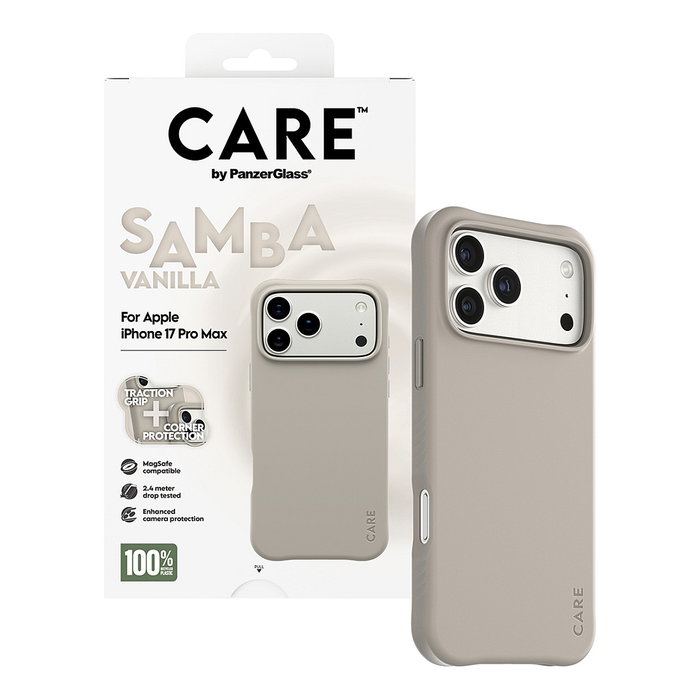 PanzerGlass Samba Case Vanilla con MagSafe para iPhone 17 Pro Max y iPhone 18 Pro Max