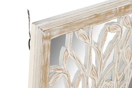 DKD Home Decor Decoración de Pared Árbol Decapé Blanco con Espejo