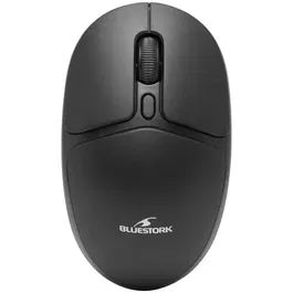 Bluestork BLU1732321561942 Ratón Inalámbrico Office 25 PC/MAC Negro Conexión 2,4 GHz Batería Larga Duración