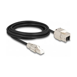 DeLOCK Cable de red RJ45 Cat6a con módulo Keystone 3 m