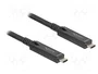 DeLOCK Cable Óptico Activo USB-C a USB-C 8K, 8 m, Negro