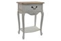 DKD Home Decor Mesita de Noche Versalles3 Madera Blanco y Natural