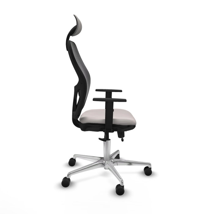 PIQUERAS Y CRESPO Silla de Oficina Jorquera con Mecanismo Sincro/Traslack Blanco y Negro