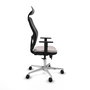 PIQUERAS Y CRESPO Silla de Oficina Jorquera con Mecanismo Sincro/Traslack Blanco y Negro