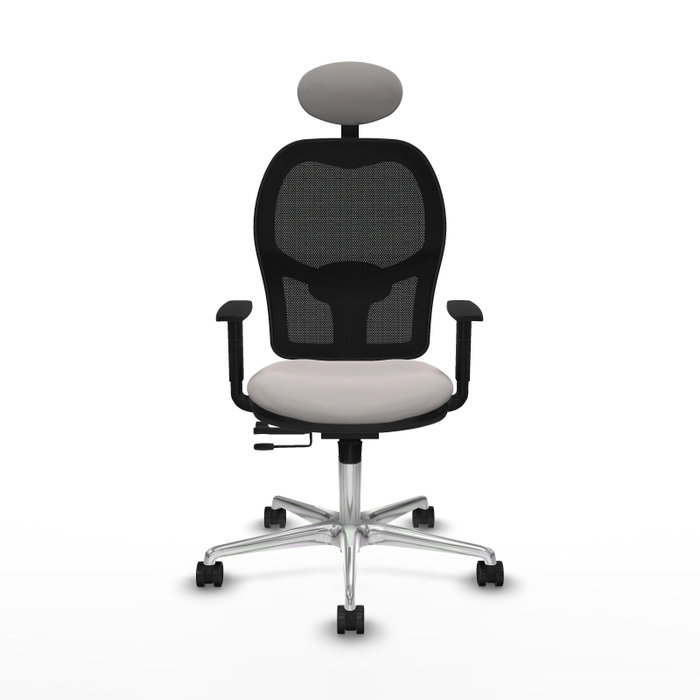 PIQUERAS Y CRESPO Silla de Oficina Jorquera con Mecanismo Sincro/Traslack Blanco y Negro