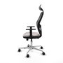 PIQUERAS Y CRESPO Silla de Oficina Jorquera con Mecanismo Sincro/Traslack Blanco y Negro
