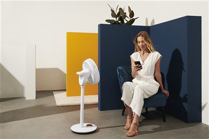 Duux DXCF13 Ventilador de Sobremesa o Pie Silencioso Flex Smart Blanco