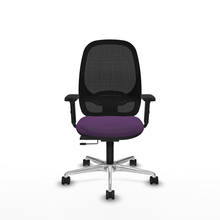 PIQUERAS Y CRESPO Silla de oficina Cilanco con mecanismo Sincro/Traslack, Morado y Negro