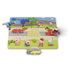 Deqube Peppa Pig Puzzle De Madera Numeros, Rompecabezas Educativo Para Niños A Partir de 2 Años Para Aprender a Contar