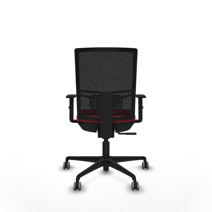 PIQUERAS Y CRESPO Silla de oficina Yunquera Rojo/Negro con mecanismo Sincro PIQUERAS Y CRESPO Silla de oficina Yunquera Rojo/Negro con mecanismo Sincro