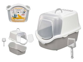 STEFANPLAST Arenero Plástico Cubierto con Pala y Filtro Gris