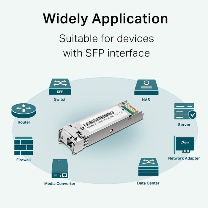 TP-Link TL-SM321B Módulo transceptor SFP de fibra óptica monomodo Gigabit