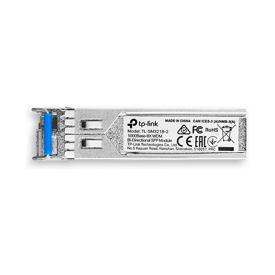 TP-LINK TL-SM321B Transceiver SFP, Fibra Óptica Gigabit 1250 Mbps 1000Base-BX, LC/UPC 9/125 µm, 1310nm TX / 1550nm RX, para Distancias hasta 10 km