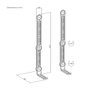 Aisens Soporte Universal SPK03U-375 para Barra de Sonido Negro