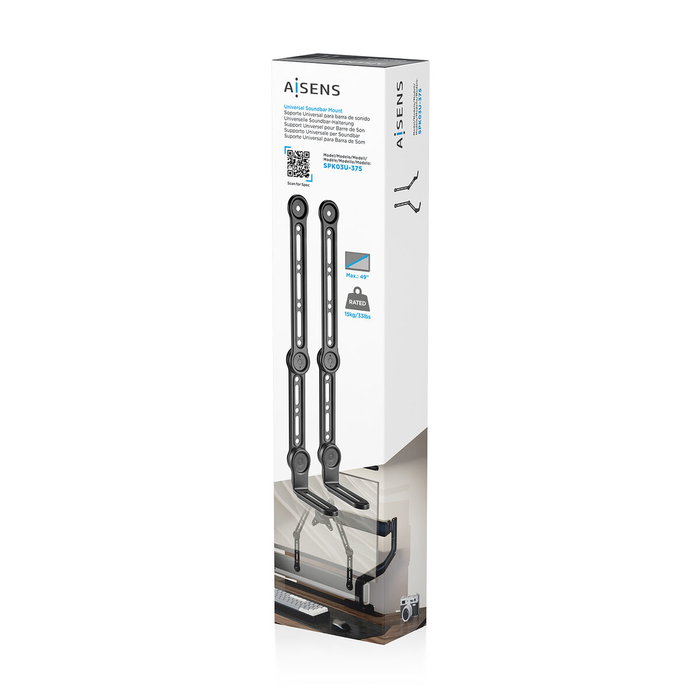 Aisens Soporte Universal SPK03U-375 para Barra de Sonido Negro