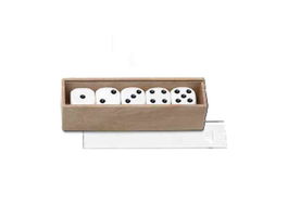 Cayro 5 Dados de Puntos de 16 mm en Caja - Juego de Mesa Familiar de Plástico - 2 Jugadores
