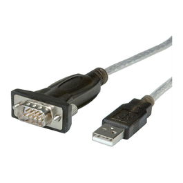 ROLINE 12.02.1163 Cable Convertidor USB a RS232 Macho a Macho 1.8m Gris