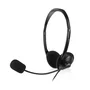 Ewent EW3567 Auriculares Diadema Alámbricos con Micrófono Boom para Llamadas y Música, Color Negro, Supraaural, Conector 3.5 mm, Cable 2.1 m