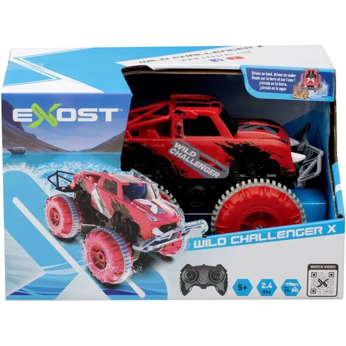 Silverlit Coche Teledirigido EXOST Wild Challenger X - Ref: AACMT92337 - 1/20 - 2.4 GHz - Para Tierra y Agua - +5 Años