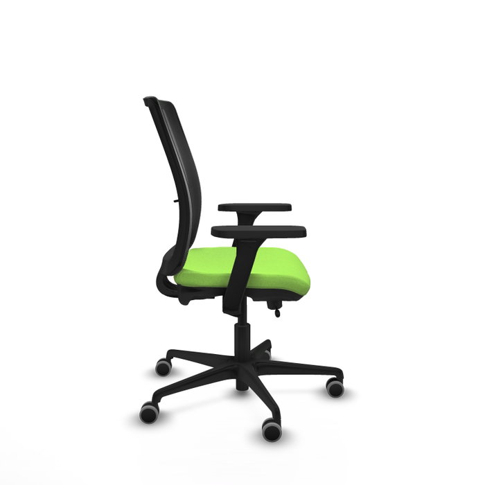 PIQUERAS Y CRESPO Silla de oficina Haches con mecanismo Sincro/Traslack, Pistacho y Negro