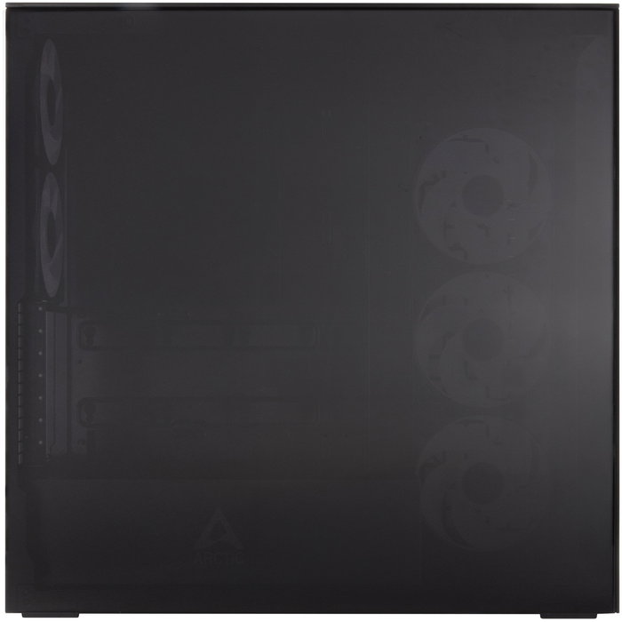 ARCTIC Xtender Torre Gaming Midi PC con Ventana de Vidrio Templado Negro, Refrigeración Líquida, RGB, EATX, Hasta GPU 48.2 cm, Sin Fuente